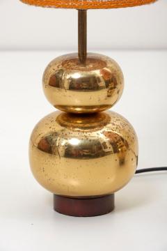 Pair of Bubble Brass 1970s Table Lamps with Original Shades - 766404