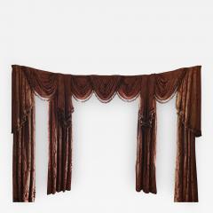 Pair of Burgundy Wall or Window Treatments Curtains Drapes Scalamandr  - 2516881