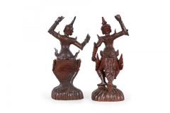 Pair of Burmese Dancing Figures - 4407666