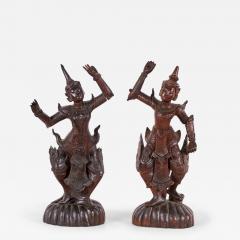 Pair of Burmese Dancing Figures - 4412371