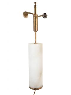 Pair of Calcite and brass Lamps - 3836790