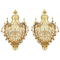 Pair of Caldwell French Empire Style Ormolu Wall Sconces - 4625981