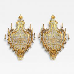 Pair of Caldwell French Empire Style Ormolu Wall Sconces - 4627906