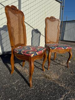 Pair of Cane Back French Provincial Side Chairs - 4323211