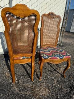 Pair of Cane Back French Provincial Side Chairs - 4323213
