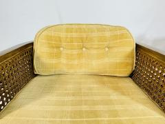Pair of Cane Back Lounge Chairs by Debu Furniture USA 1970s - 4202885