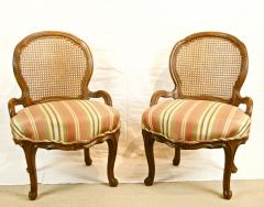 Pair of Caned Slipper Chairs - 1826694