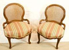 Pair of Caned Slipper Chairs - 1826695