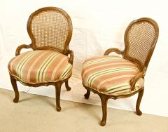 Pair of Caned Slipper Chairs - 1826696