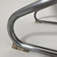 Pair of Cantilever Z Chairs Steeltube and Black Fabric Italy circa 1970 - 4026626