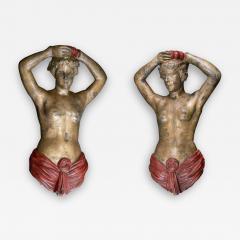 Pair of Carousel Female Torsos attributed to Charles I D Luff from Brooklyn  - 1997488
