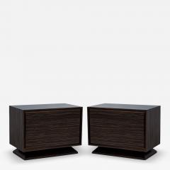 Pair of Carrocel Custom Thea Macassar Nightstands - 2552379