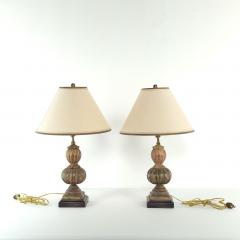 Pair of Carved Antique Giltwood Finials Now Lamps Italy 19th century - 4119614
