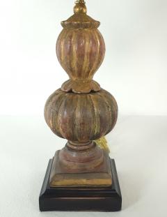 Pair of Carved Antique Giltwood Finials Now Lamps Italy 19th century - 4119618