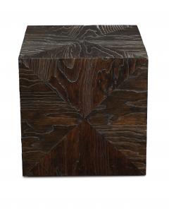 Pair of Carved Wood Cube Tables - 993313