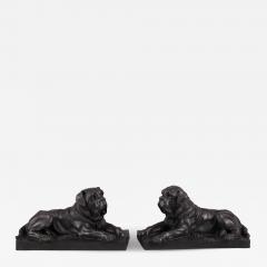 Pair of Cast Iron Mastiffs mid 19th c  - 4441867