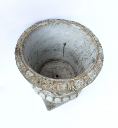 Pair of Cast Stone Planters with Roses circa 1940 - 4742818