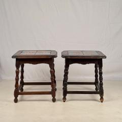 Pair of Catalina Tile Spanish Revival End or Side Tables - 4115608