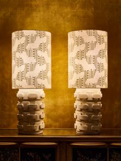 Pair of Ceramic CADENA Table Lamps by Adeline Delesalle - 4753745