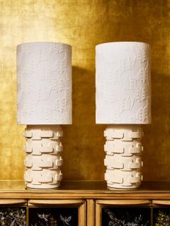 Pair of Ceramic CADENA Table Lamps by Adeline Delesalle - 4753746
