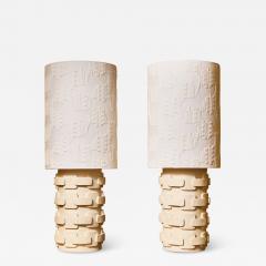 Pair of Ceramic CADENA Table Lamps by Adeline Delesalle - 4767831