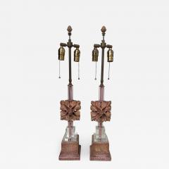 Pair of Ceramic and Glass Table Lamps - 901772