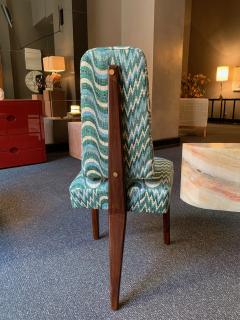 Pair of Chairs in Walnut and Fabric Italy 1950s - 2219673