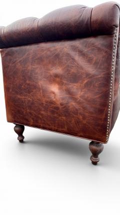 Pair of Chesterfield Leather Slipper Chairs - 4617352