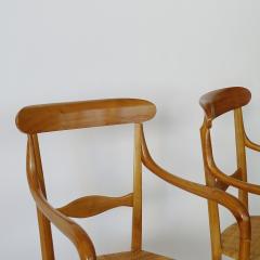 Pair of Chiavari Armchairs in Beechwood and Caned Seat Italy 1960s - 3450279