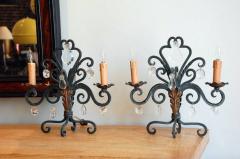 Pair of Chic French 1940s Candelabra Lights - 2845608