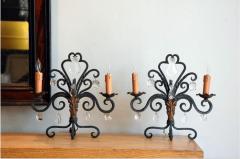 Pair of Chic French 1940s Candelabra Lights - 2845609