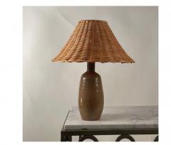 Pair of Chic Gourde Terracotta and Rattan Lamps by Design Fr res - 2877755