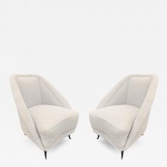 Pair of Chic Italian Mid Century Lounge Chairs - 2997587