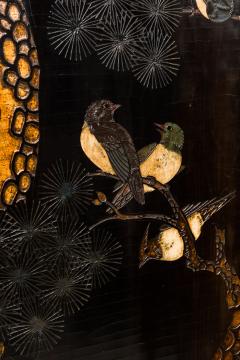 Pair of Chinese 19th Century Carved 6 Panel Chinoiserie Folding Screens with Gil - 4628734