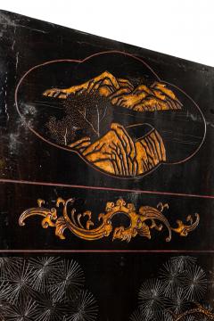 Pair of Chinese 19th Century Carved 6 Panel Chinoiserie Folding Screens with Gil - 4628737