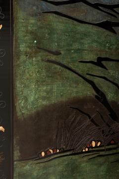 Pair of Chinese 19th Century Carved 6 Panel Chinoiserie Folding Screens with Gil - 4628739