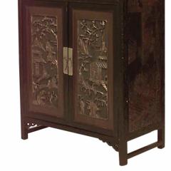 Pair of Chinese Black Lacquered Coromandel Cabinets - 2797729