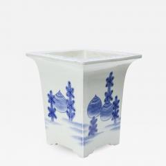 Pair of Chinese Blue and White Porcelain Pots - 4279093