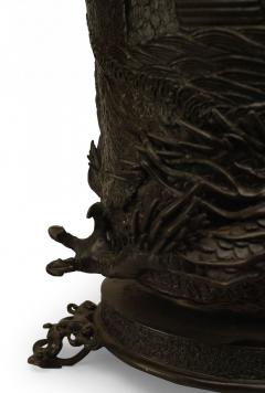 Pair of Chinese Bronze Dragon Vases - 4322068