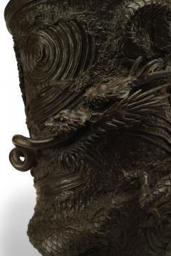 Pair of Chinese Bronze Dragon Vases - 4322069