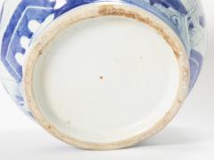 Pair of Chinese Canton Blue White Cachepots - 2113460