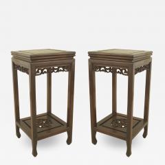 Pair of Chinese Carved Rosewood Pedestals - 1439472