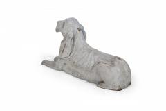 Pair of Chinese Carved Whitewashed Wooden Dog Statues - 4408696