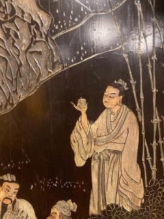 Pair of Chinese Carved and Painted Lacquer Panels - 3228471