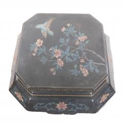 Pair of Chinese Chinoiserie Lacquered Painted Side Tables circa 1970 - 4820761