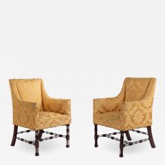 Pair of Chinese Chippendale Berga Arm Chairs - 1407674