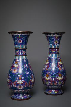 Pair of Chinese Cloisonn Vases - 4739567