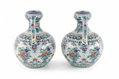 Pair of Chinese Doucai Double Ear Porcelain Vases - 4198673