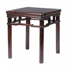 Pair of Chinese Elm stools with hump back rail 1780 1820 - 2641325