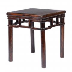 Pair of Chinese Elm stools with hump back rail 1780 1820 - 2641330